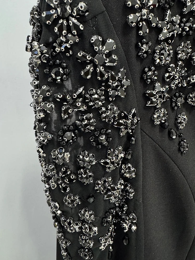 Celestial Radiance Crystal Evening Gown