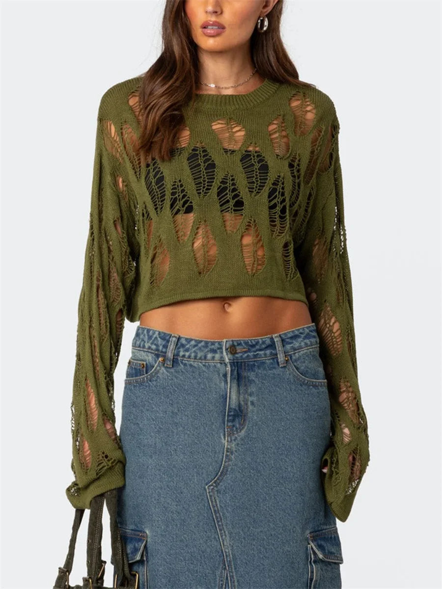 Chunky Ribbed Cropped Sweater