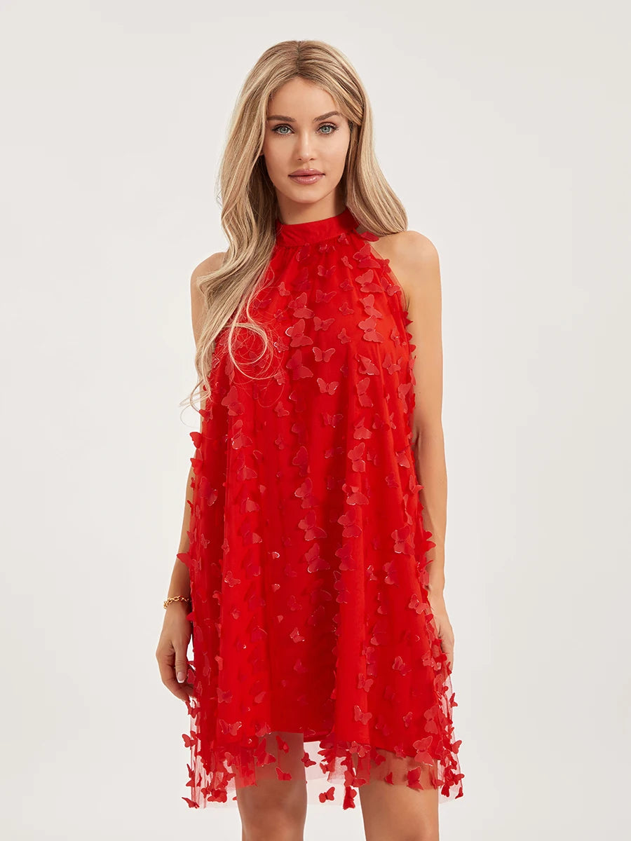 Butterfly Mesh Dress