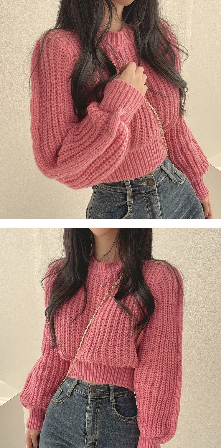 Cropped Knit Pullover