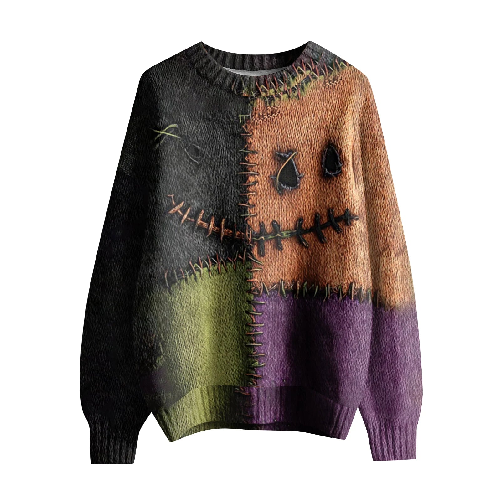 Printed Oversized Knit Sweater