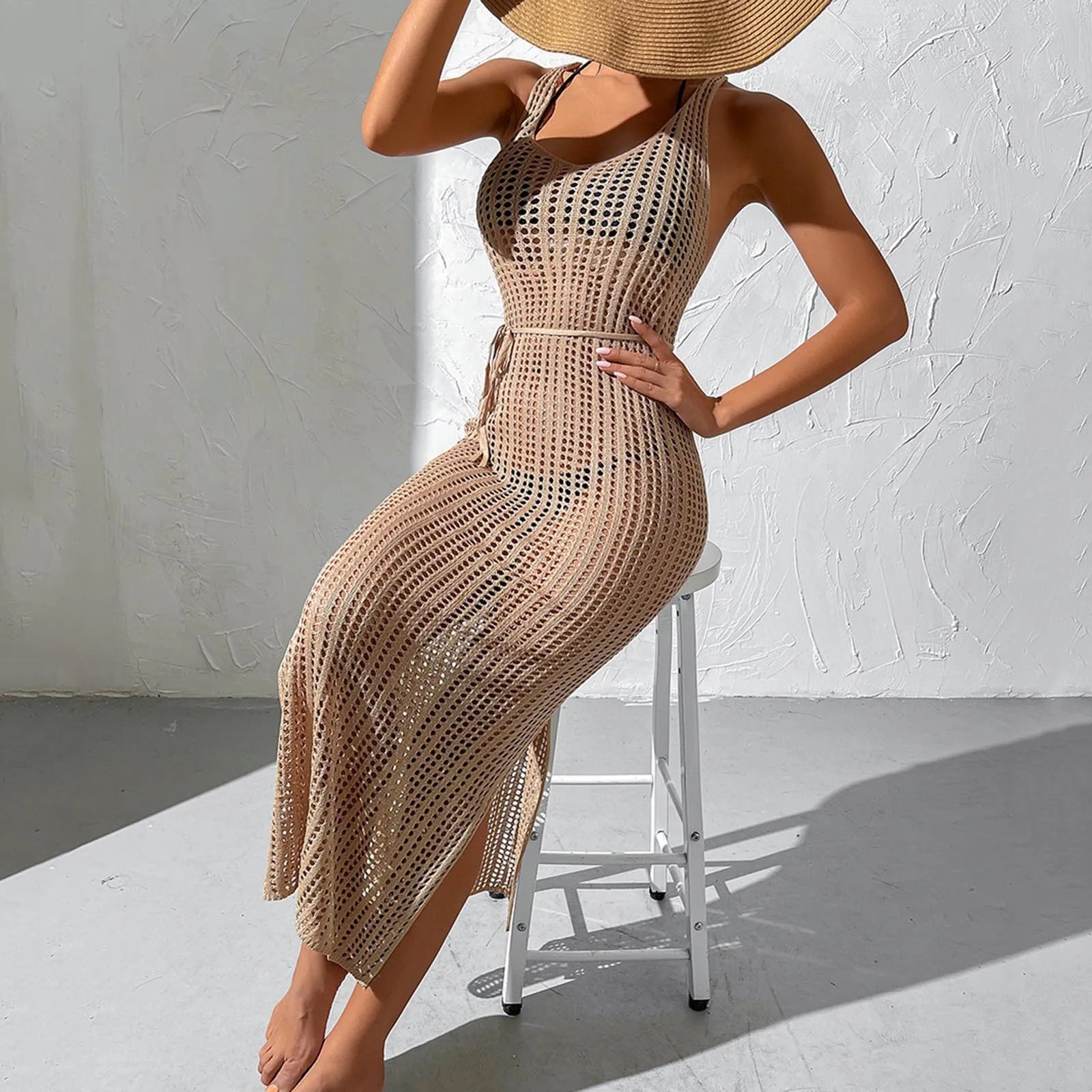Mesh Fishnet Beach Cover-Up
