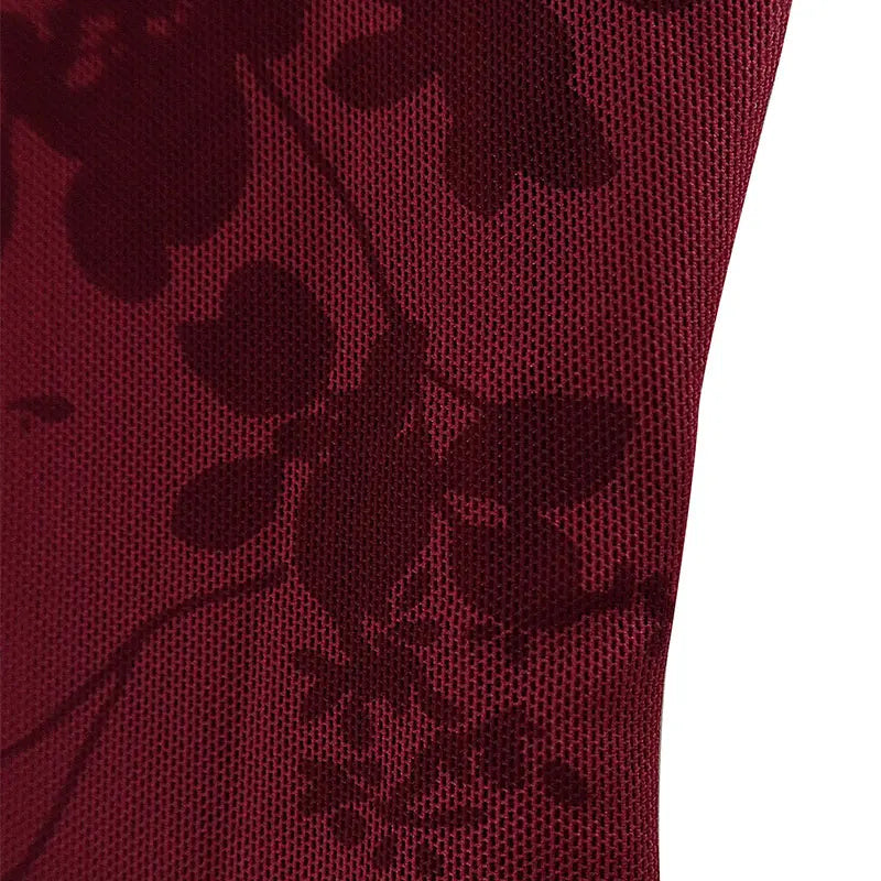 Wine Red Knitted Mini Dress