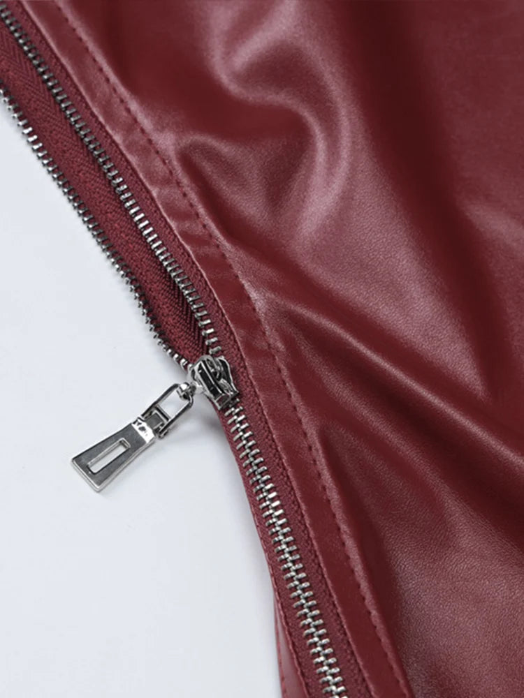 Onyx Raven Leather Top