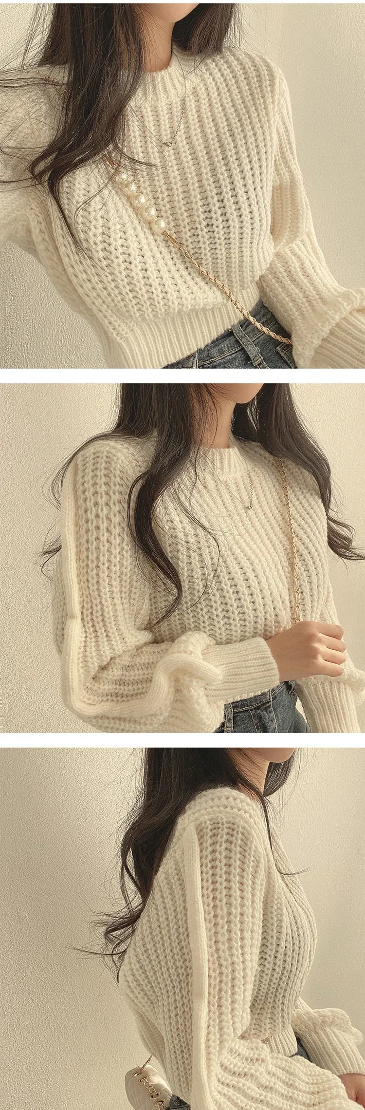 Cropped Knit Pullover