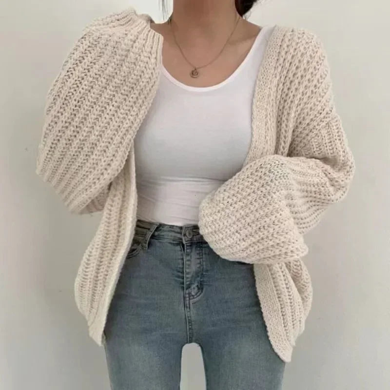Short Knit Poncho Cardigan