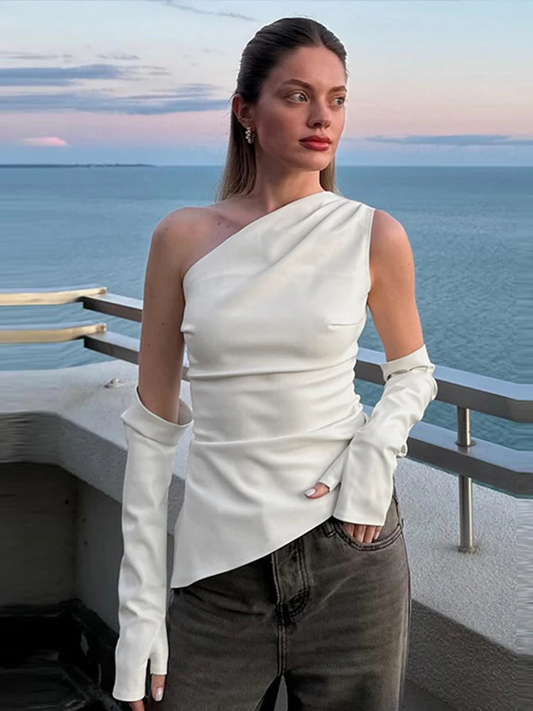 Onyx Raven Leather Top