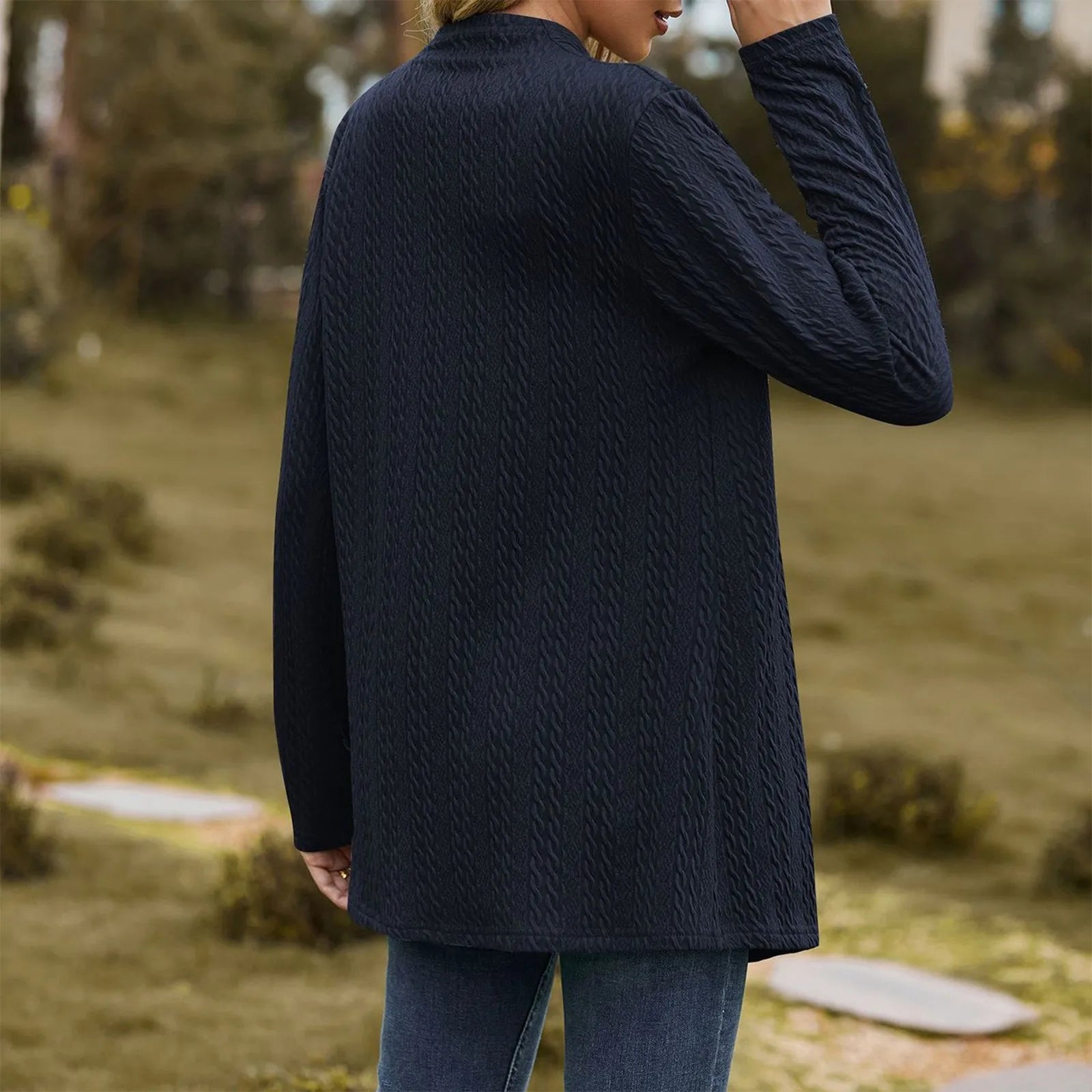 Loose Solid Color Cardigan