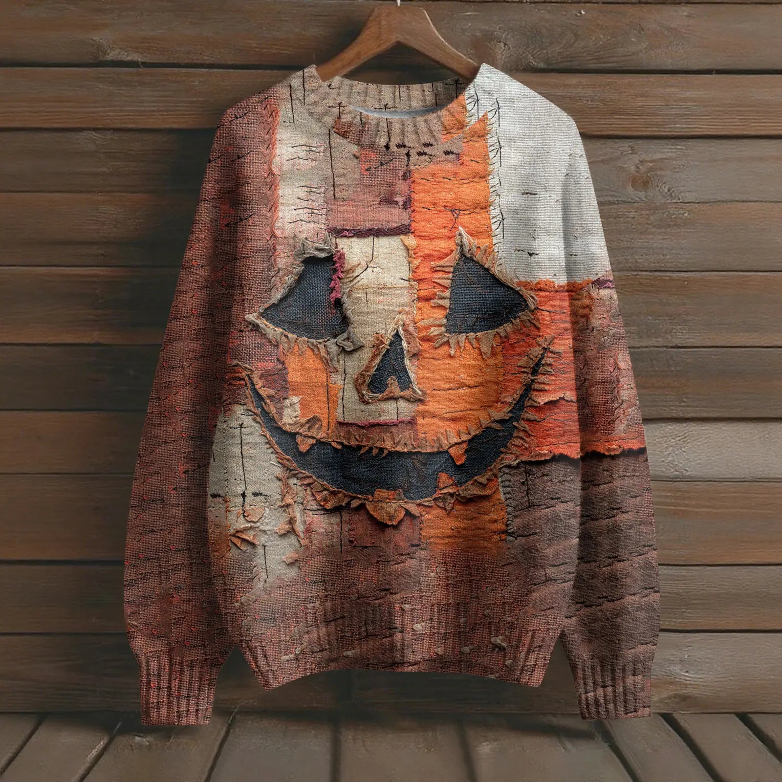 Printed Oversized Knit Sweater