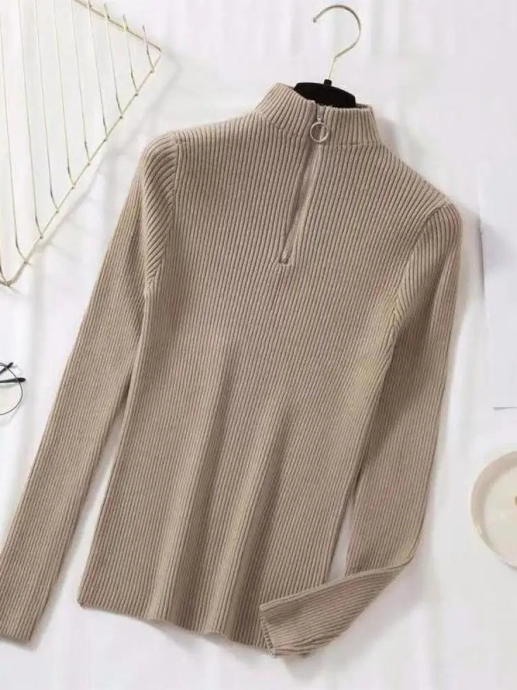 Half-Zip Turtleneck Sweater
