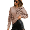 3D Floral Knit Sweater