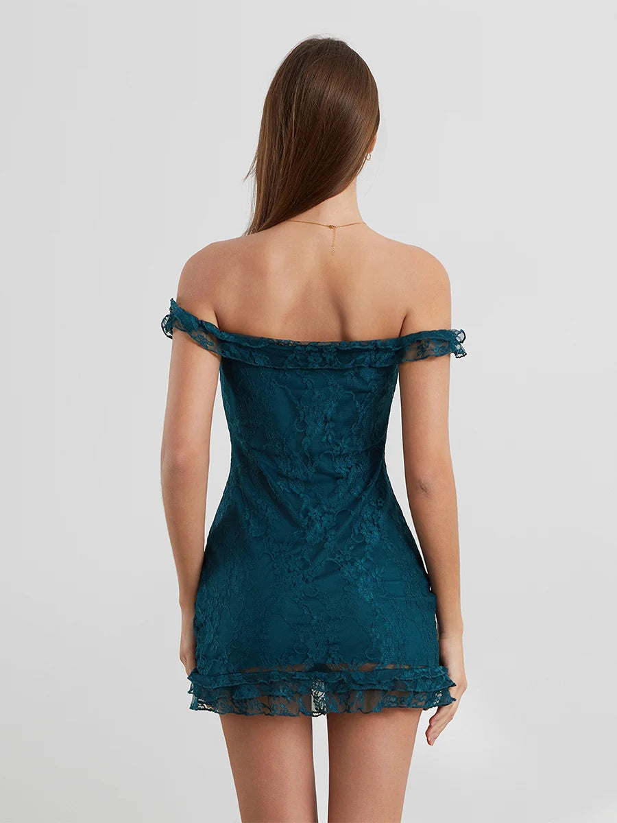 Lace Off-Shoulder Mini Dress