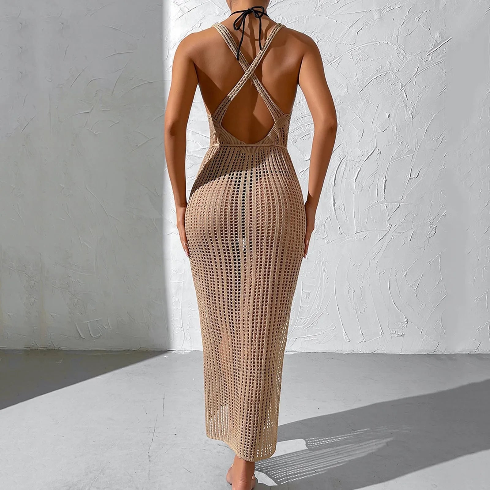 Mesh Fishnet Beach Cover-Up
