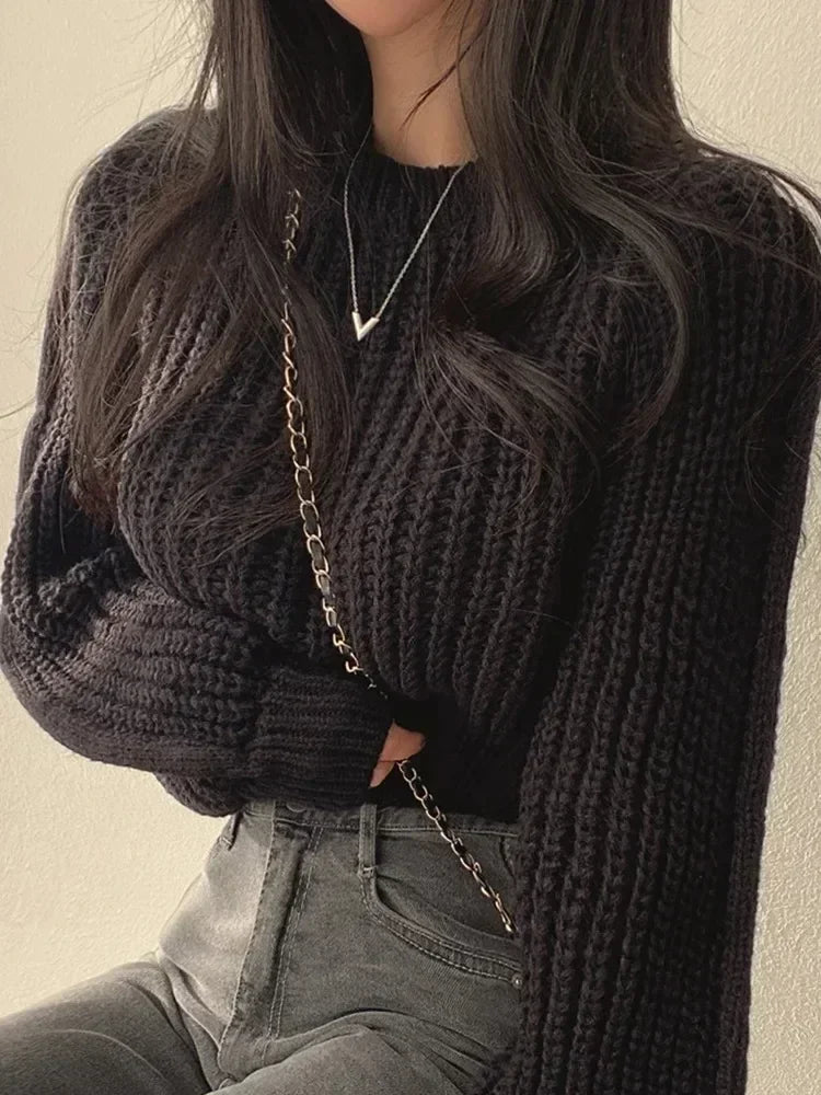Cropped Knit Pullover
