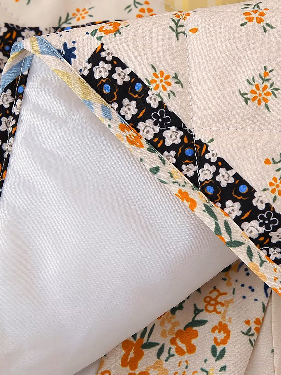 Floral Quilted Button Jacket