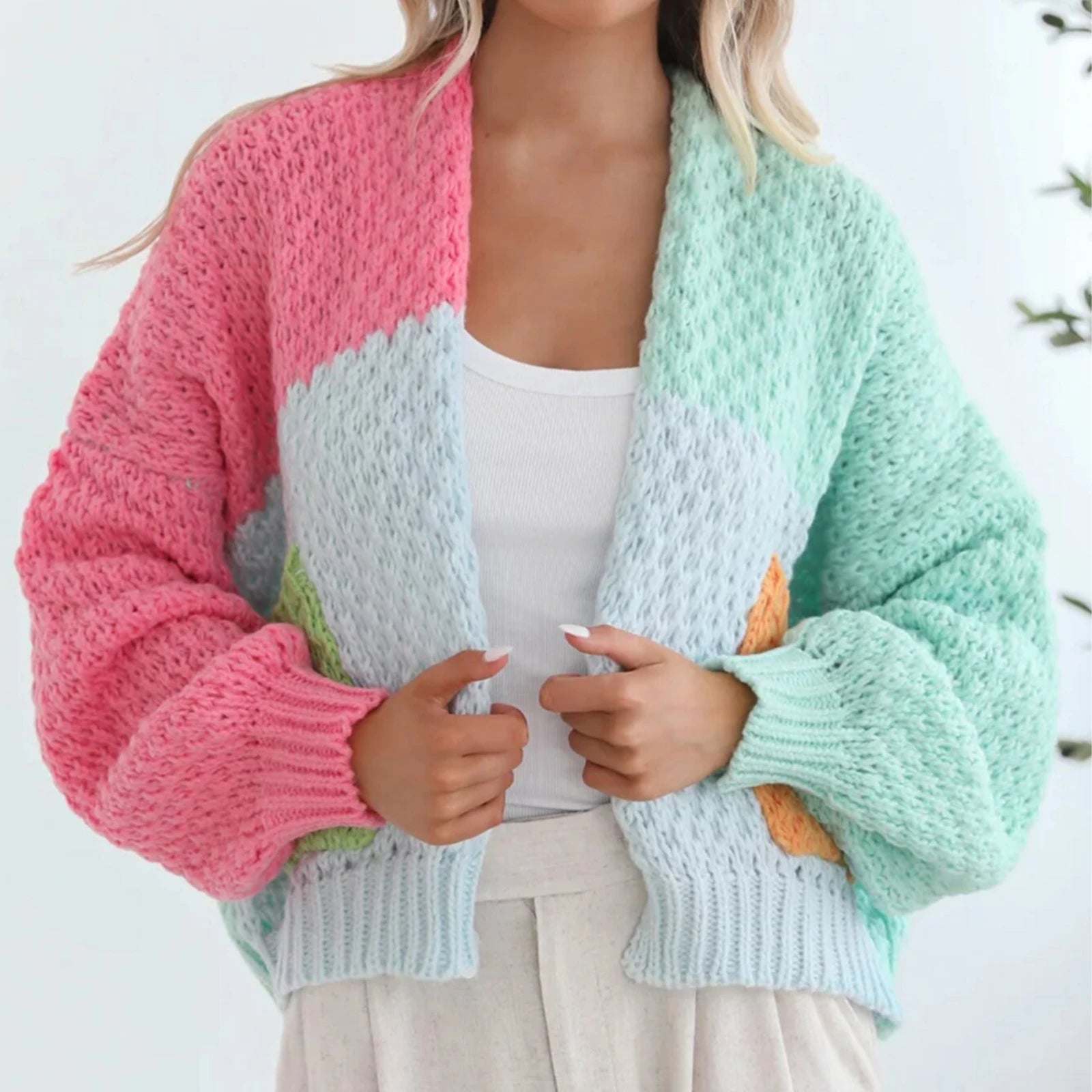 Loose-Fit Knit Cardigan
