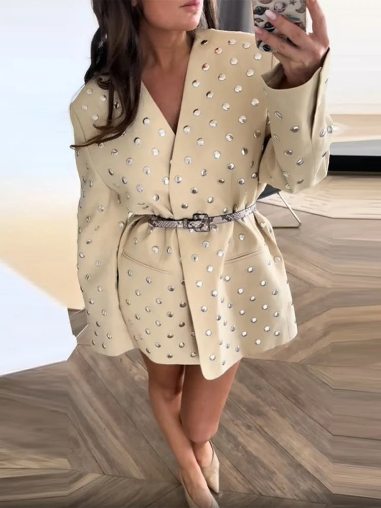 Rivet Luxe V-Neck Blazer Jacket