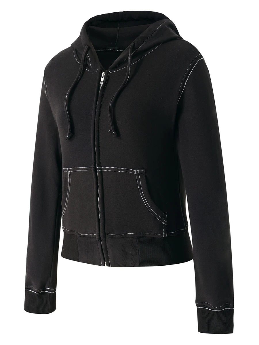 Cozy Retro Zip-Up Hoodie