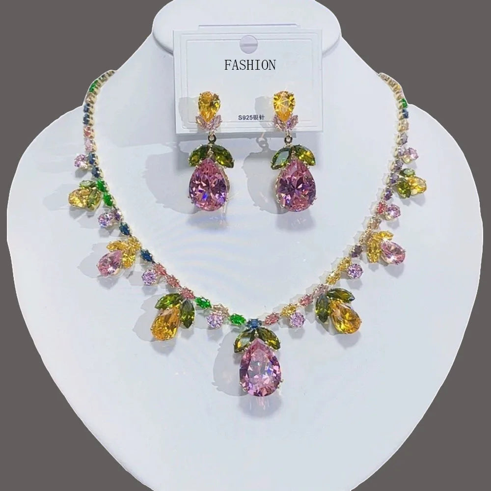 Aurora Bloom Waterdrop Jewelry Set