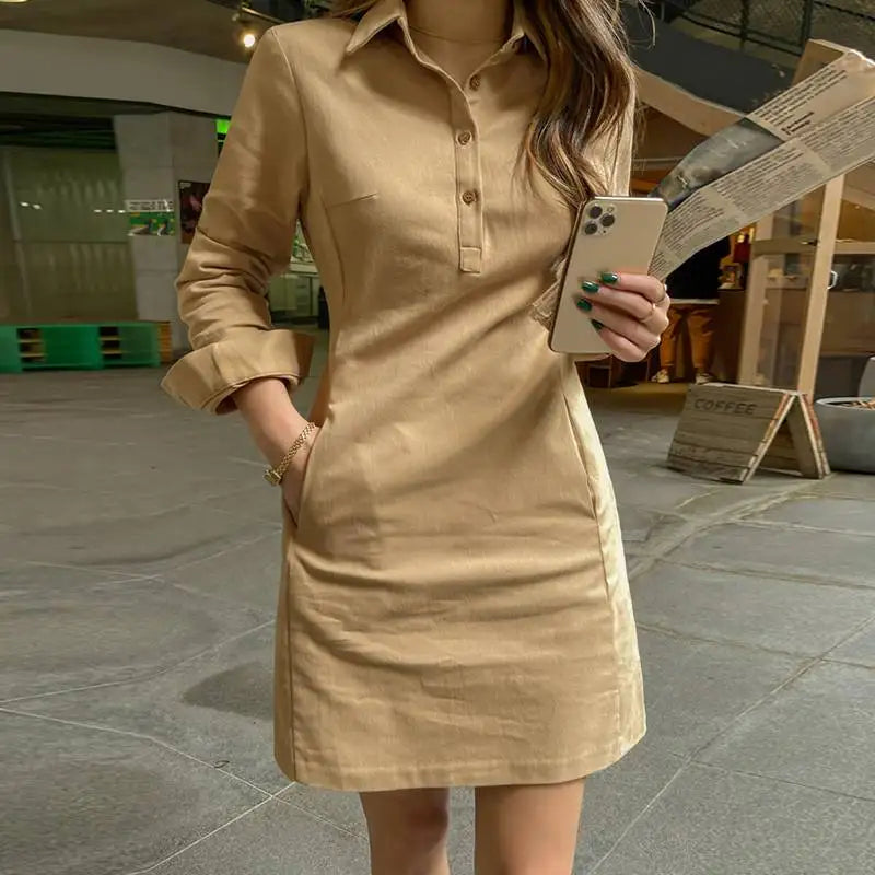 Summer Long Sleeve Mini Dress