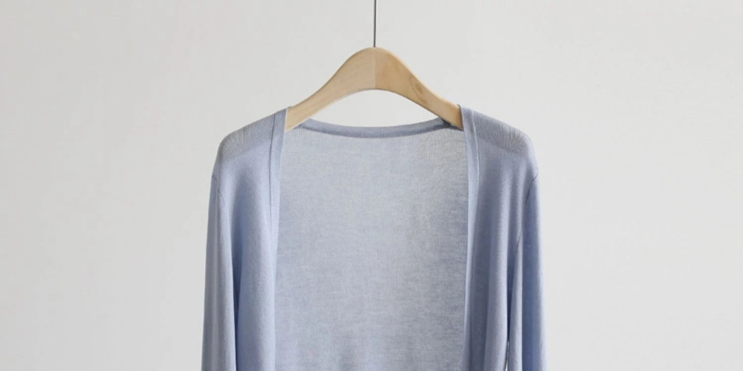 Short Ice Silk Knitted Sun Protection Cardigan