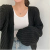 Short Knit Poncho Cardigan