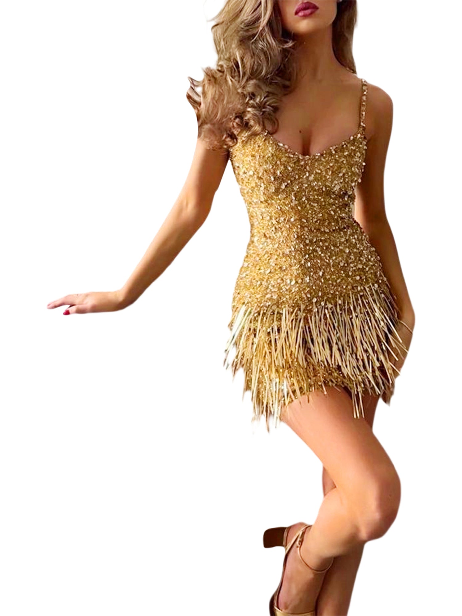 Luxe Glow Wrap Dress