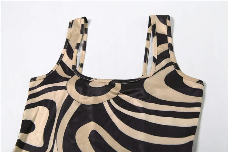 Backless Screw Thread Mini Dress