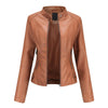PU Leather Bomber Jacket