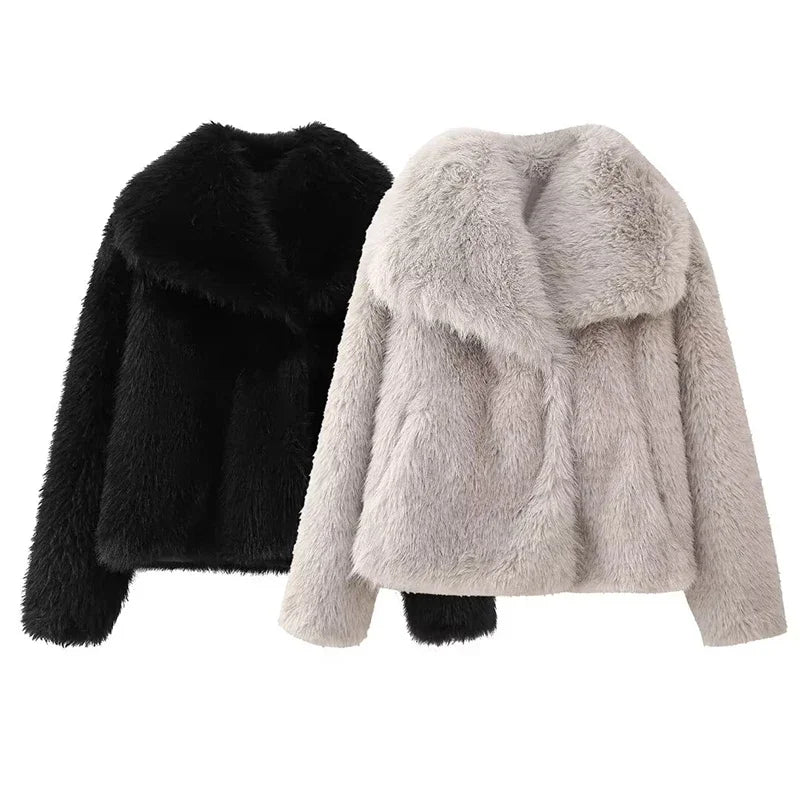 Faux Fur Oversized Coat