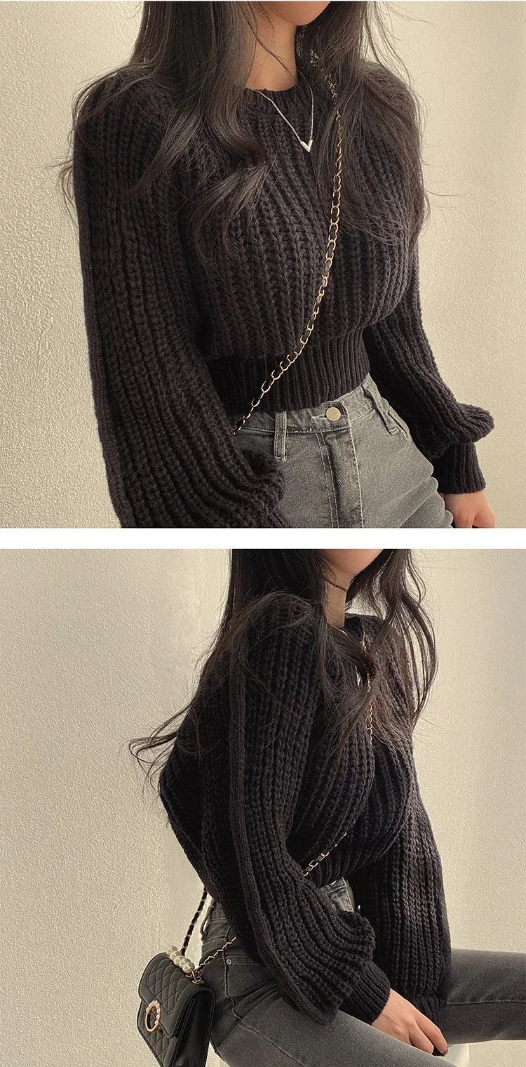 Cropped Knit Pullover