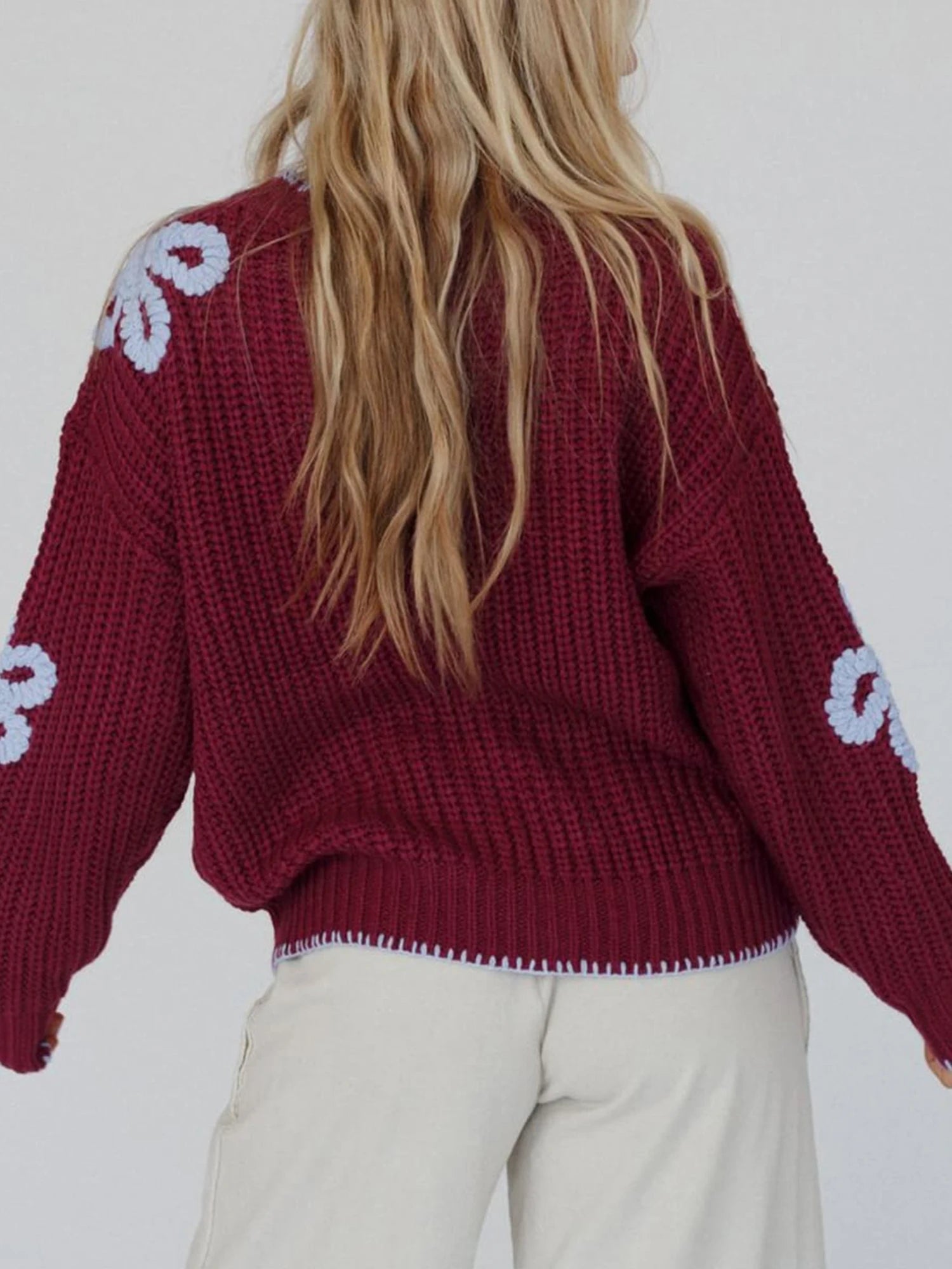 Floral V-Neck Cardigan