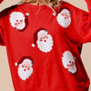 Holiday Cheer Glitter Patchwork Sweatshirt