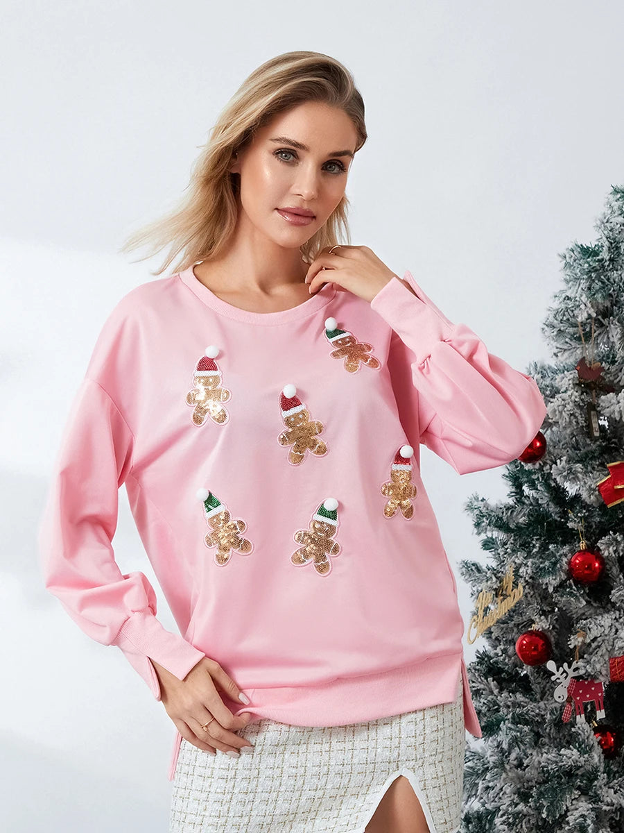 Santa Claus Sequin Crewneck Sweatshirt