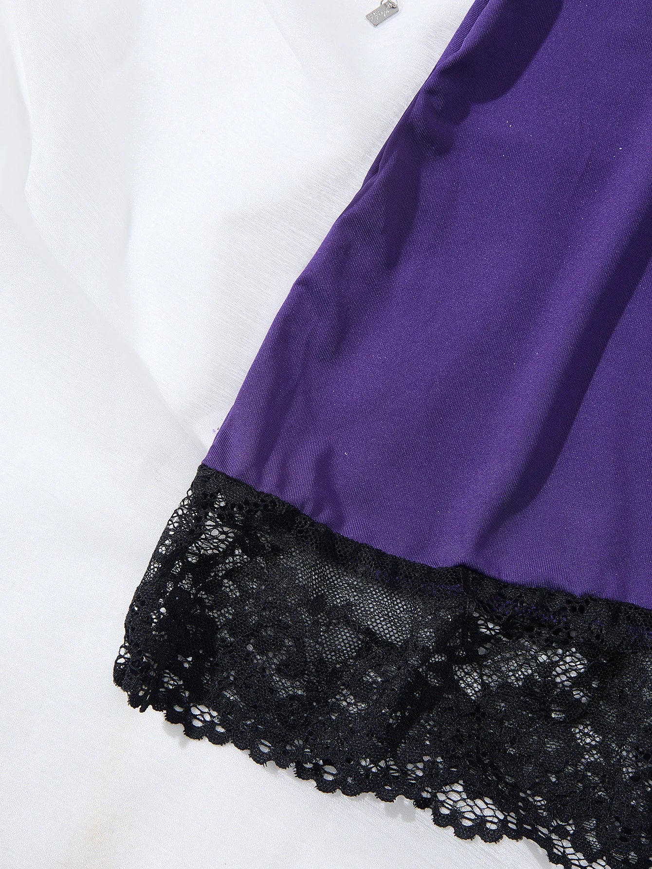 Lace Patch V-Neck Sleep Dress