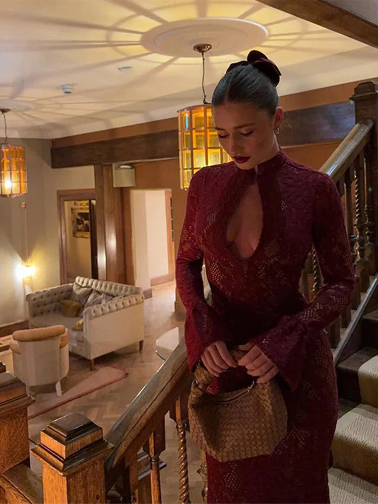 Elysian Charm Floral Lace Dress