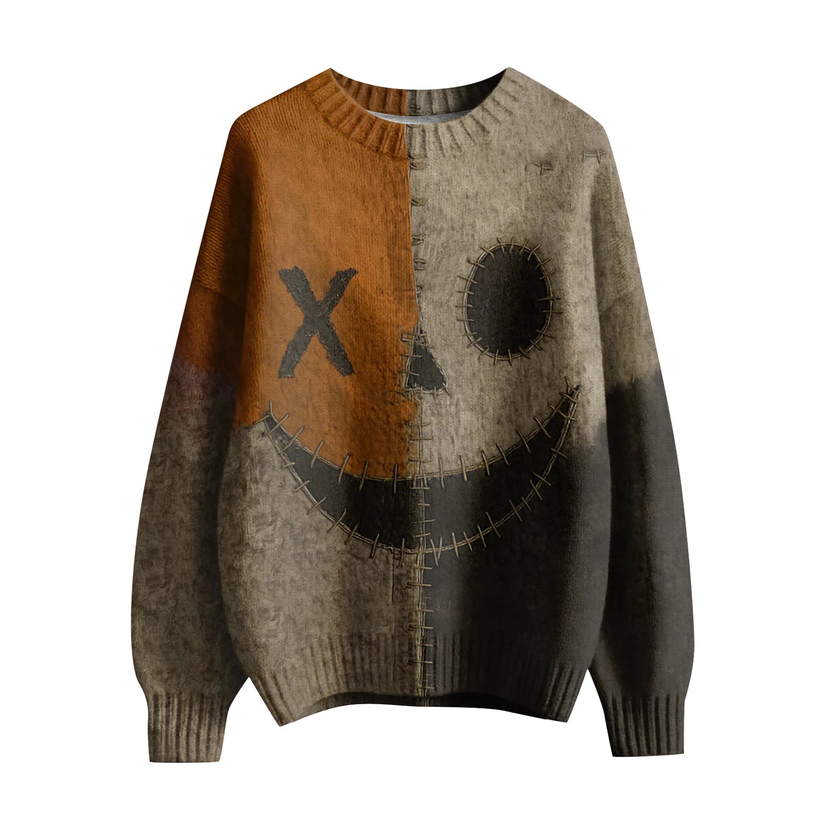 Printed Oversized Knit Sweater