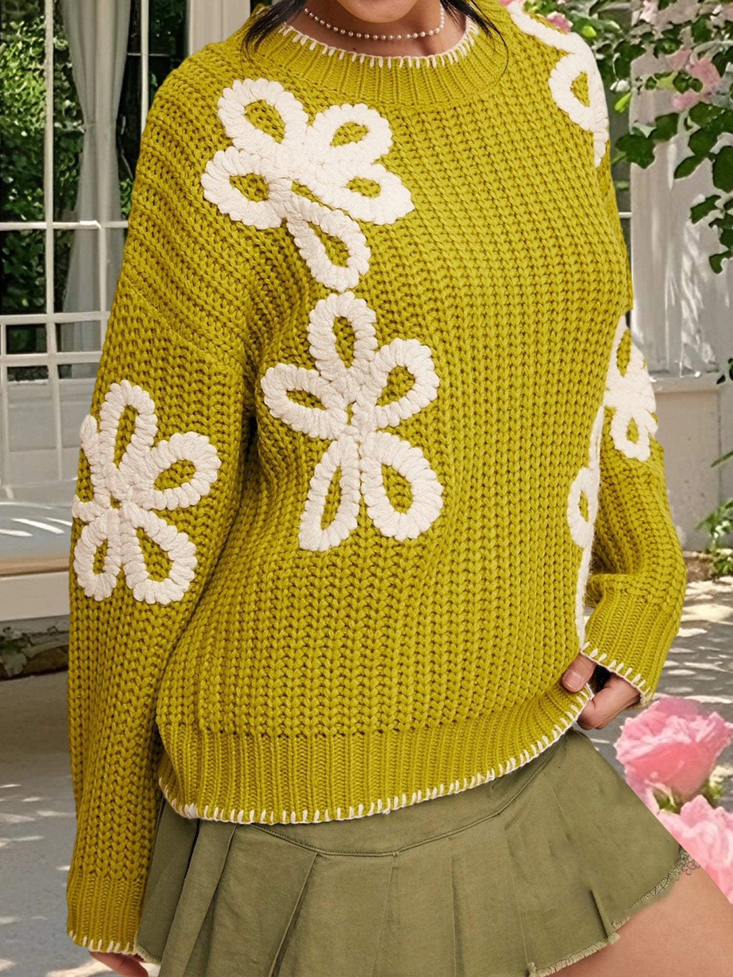 Floral V-Neck Cardigan