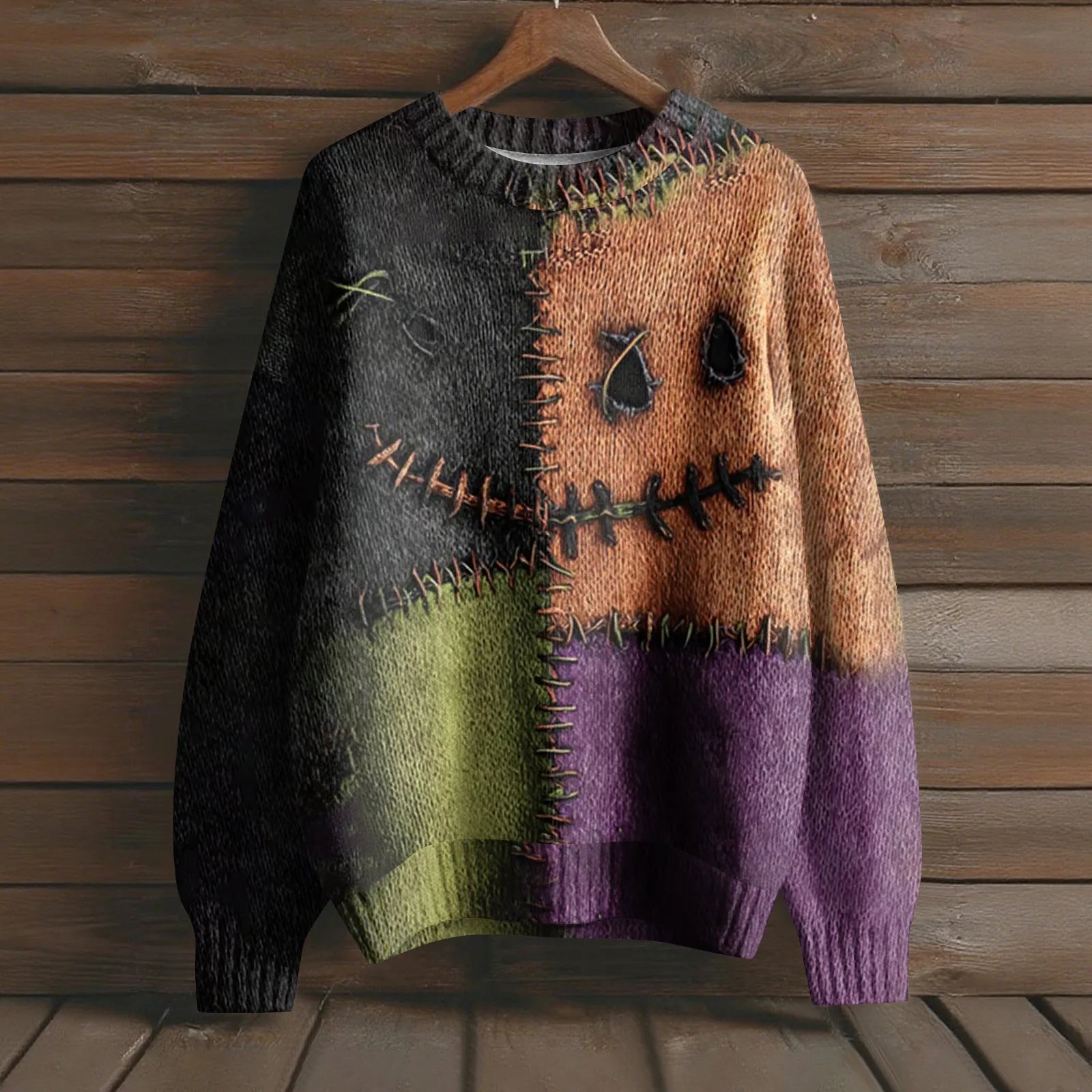 Printed Oversized Knit Sweater
