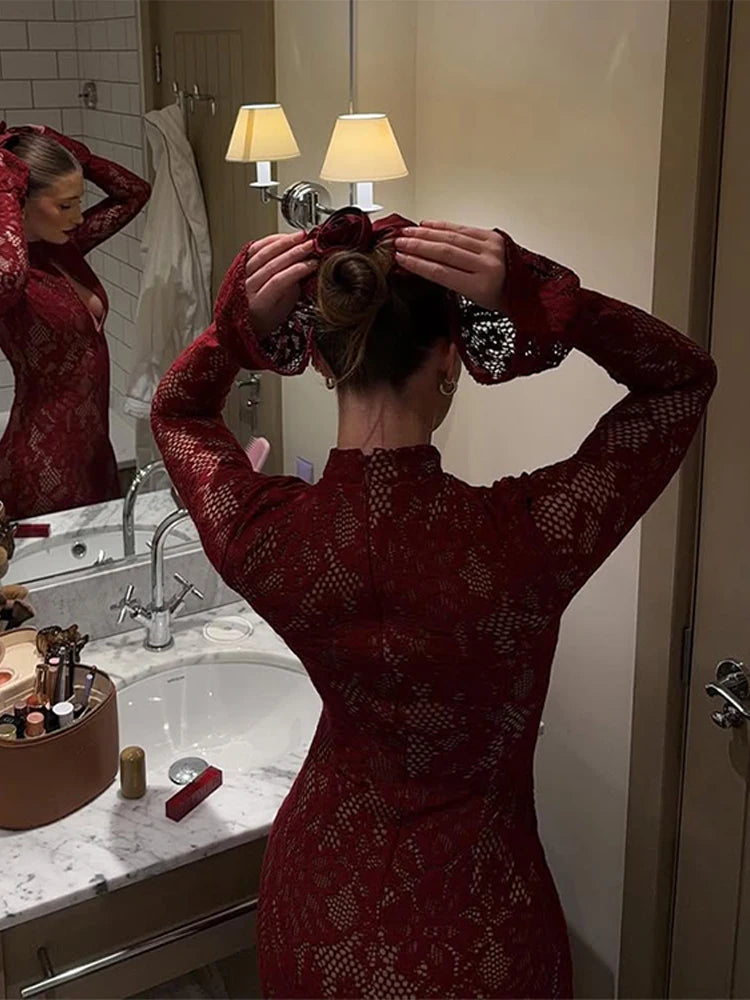 Elysian Charm Floral Lace Dress