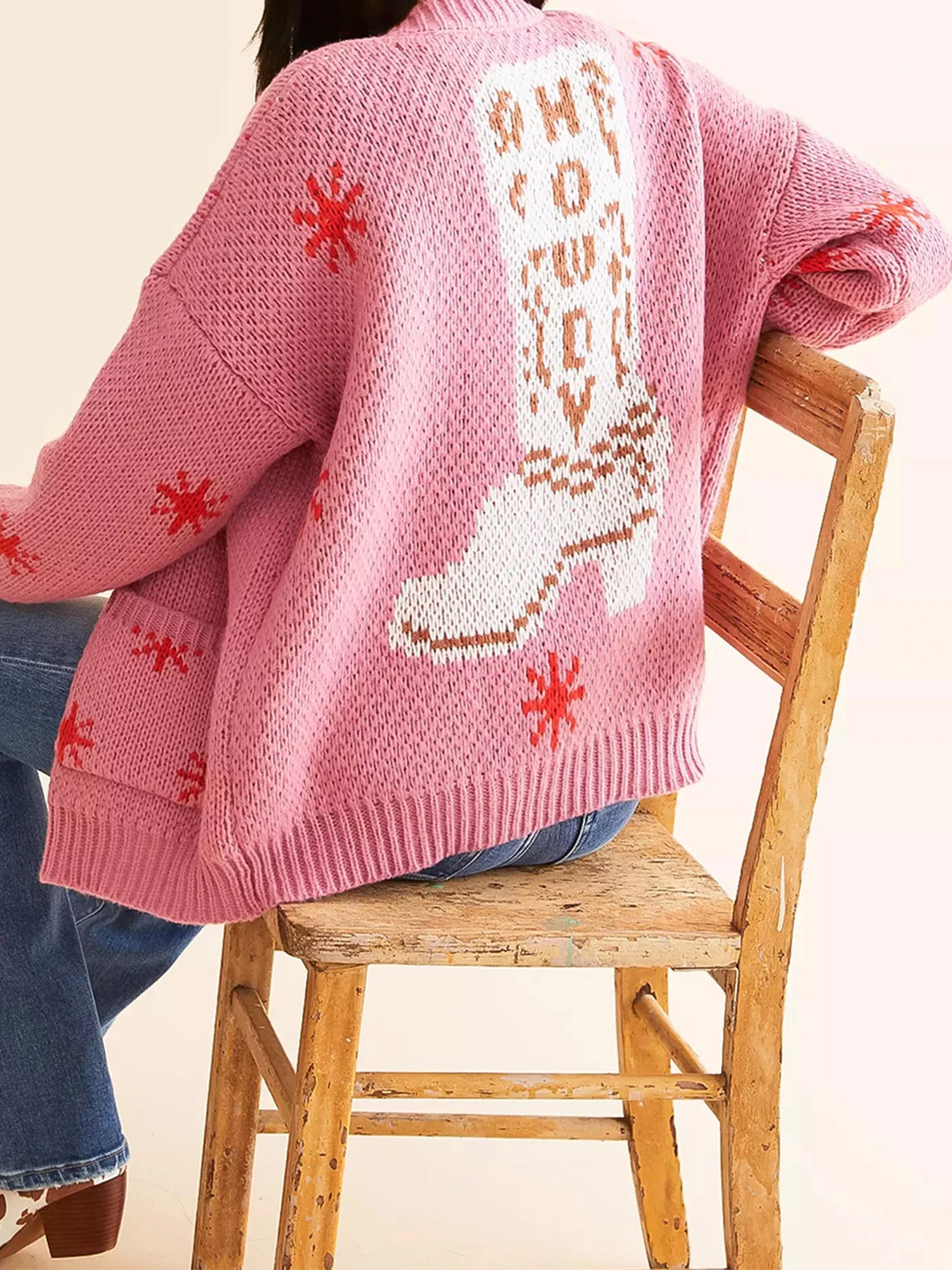 V-Neck Knit Cardigan