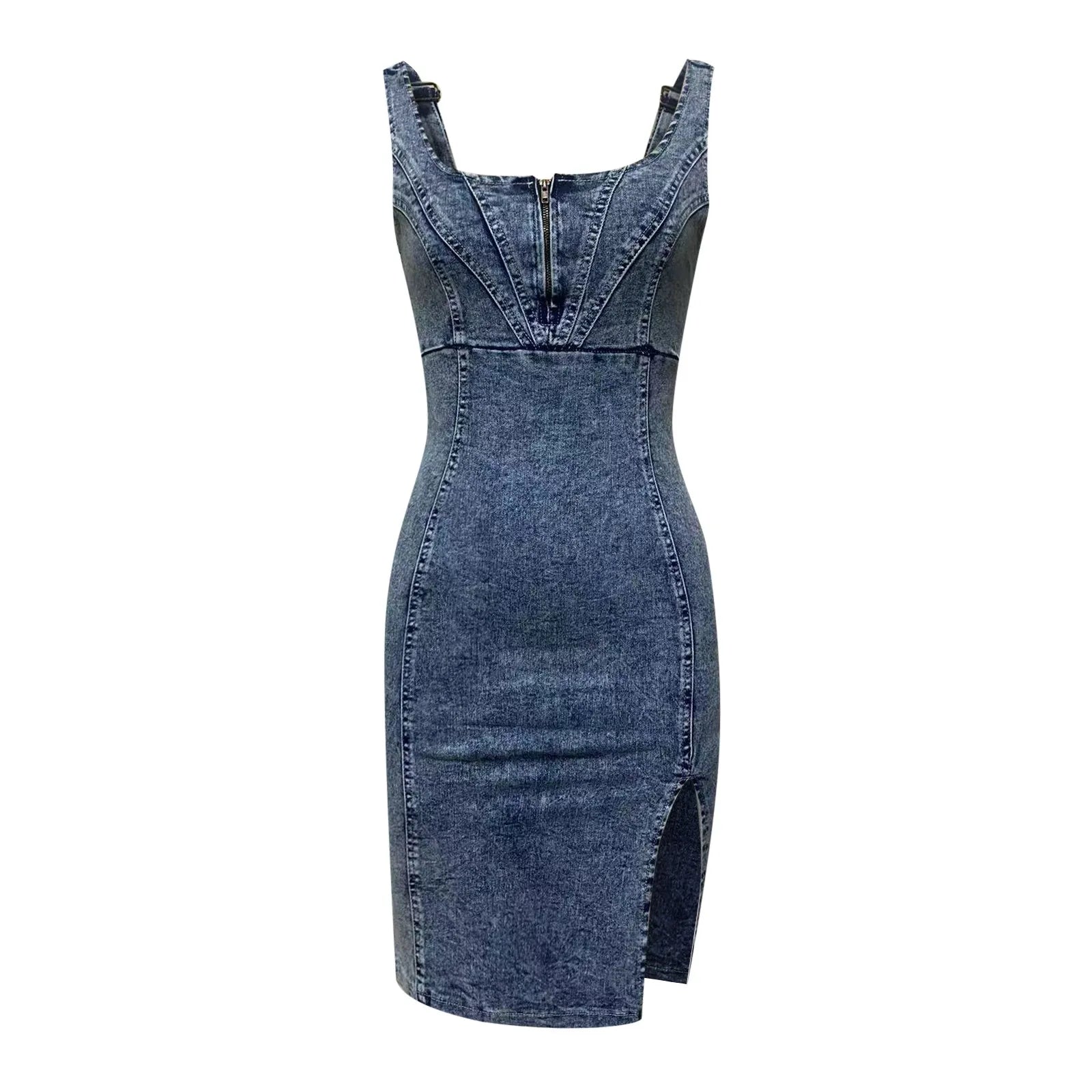 Sleeveless Denim Bodycon Dress