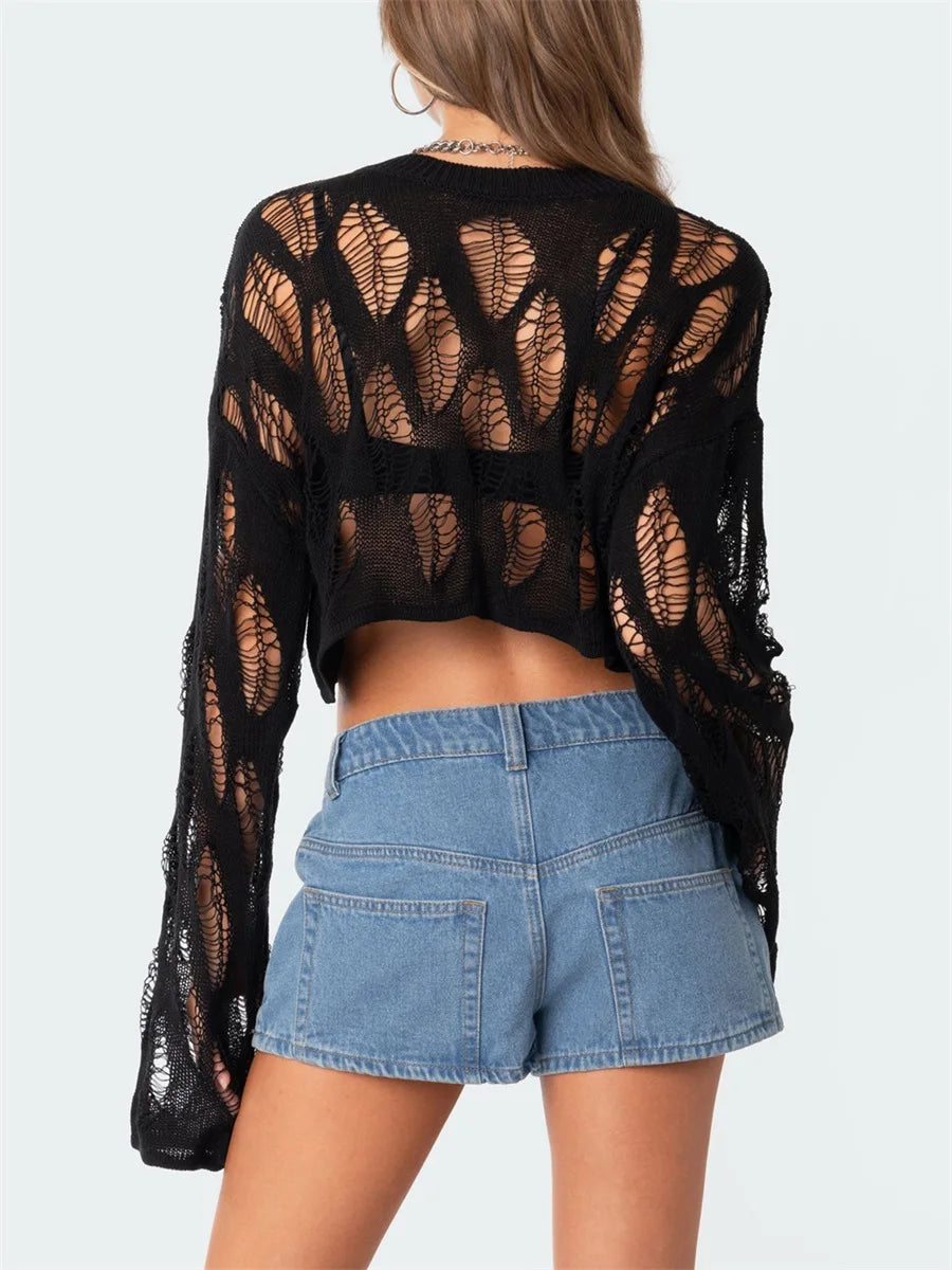 Chunky Ribbed Cropped Sweater