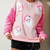 Holiday Cheer Glitter Patchwork Sweatshirt