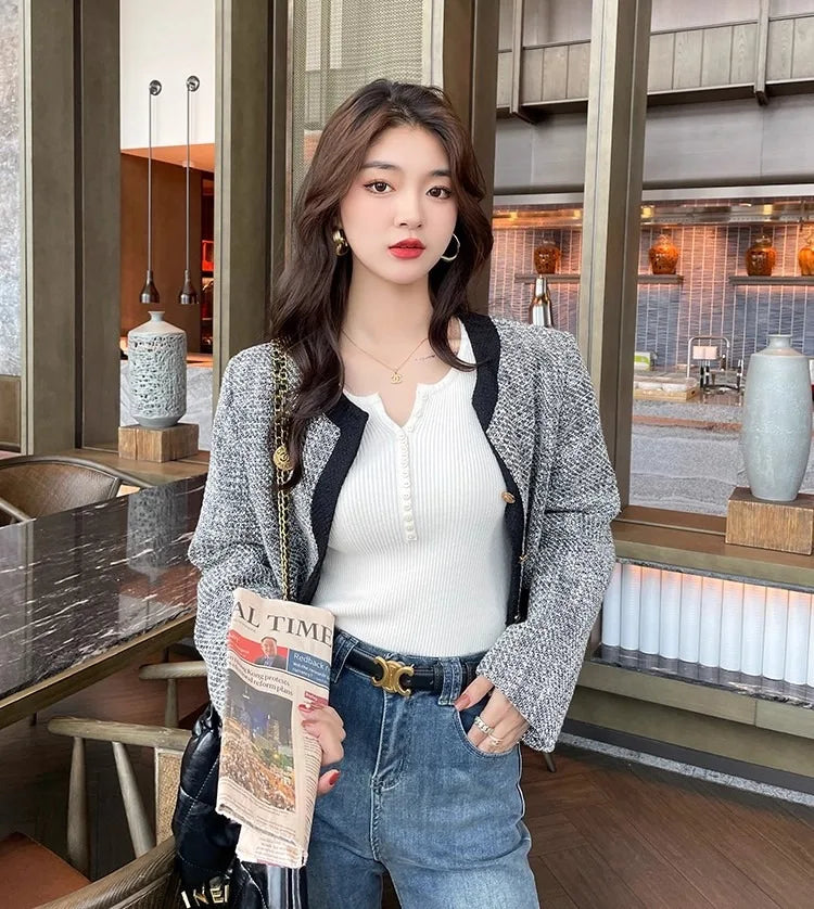 Slim Fit Long Sleeve Knit Top