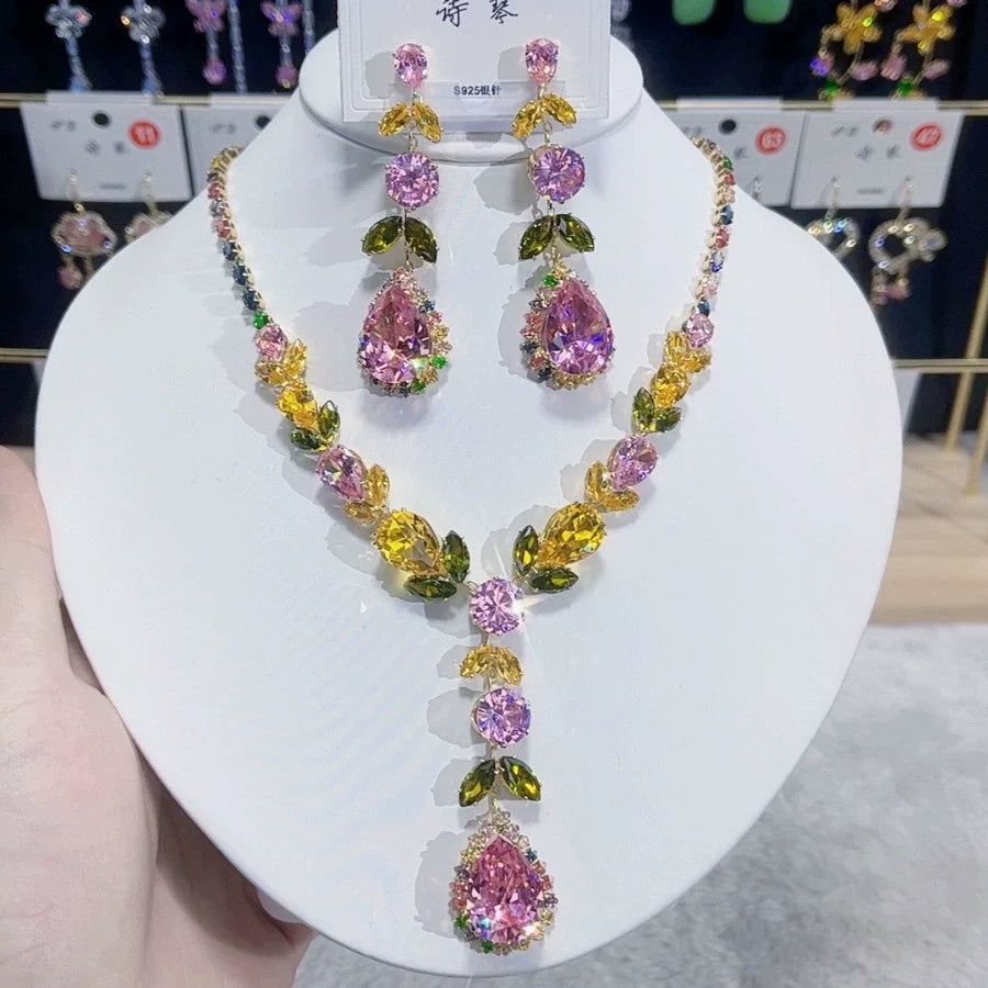 Aurora Bloom Waterdrop Jewelry Set