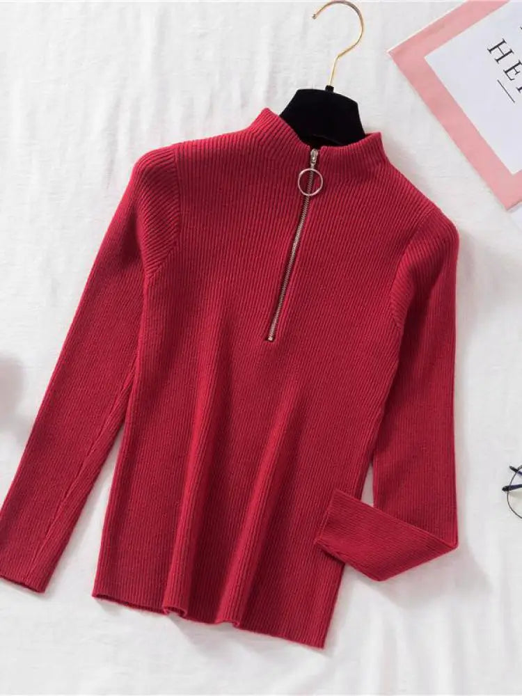 Half-Zip Turtleneck Sweater