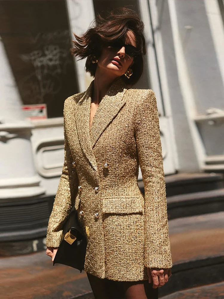 Lustrous Allure Sequin Blazer Jacket