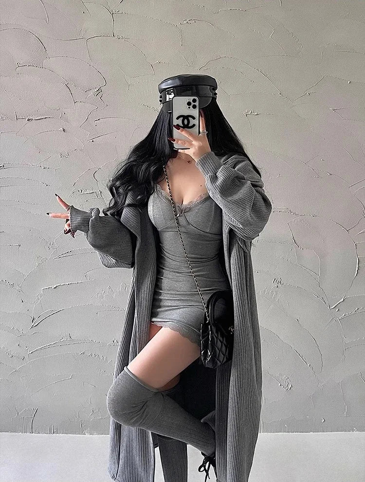 Red Lace Camisole Mini Dress