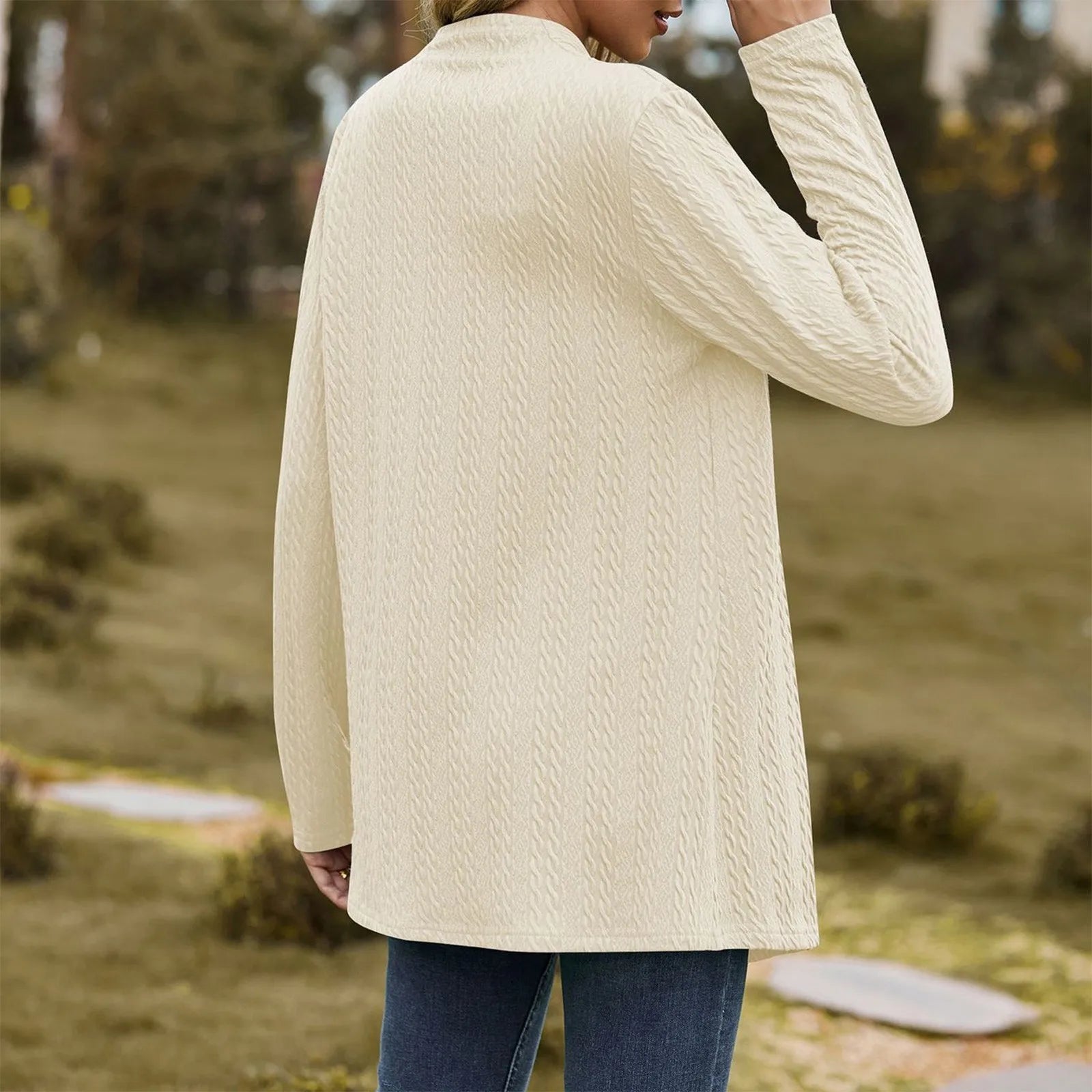 Loose Solid Color Cardigan